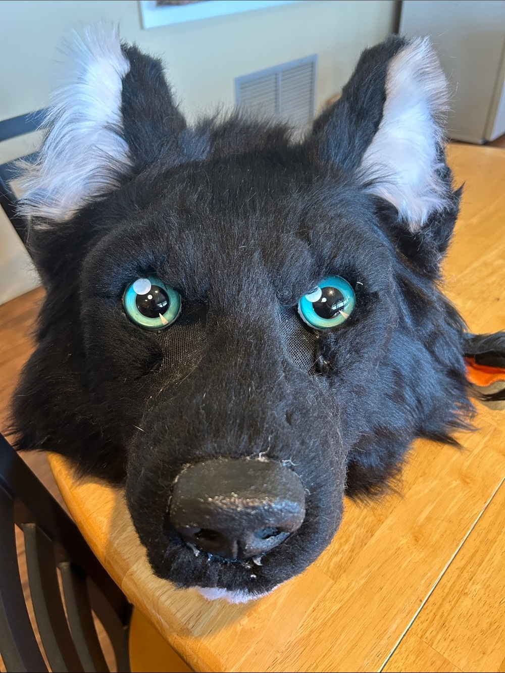 UNFINISHED Fursuit Wolf head